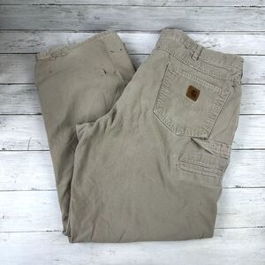 Carhartt Loose Fit Pants‎ Mens 40x30 Tan B159-GKH (Measure 39x28.5) WORN